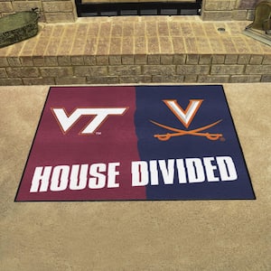 NCAA Virginia Tech/Virginia House Divided 3 ft. x 4 ft. Area Rug