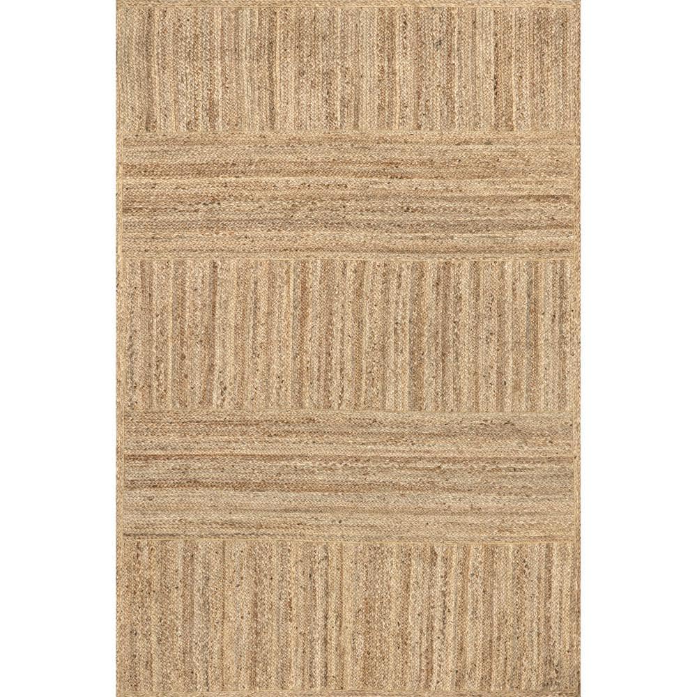 RUGS USA Lauren Liess Alder Jute Natural 5 ft. x 8 ft. Indoor/Outdoor Patio Rug