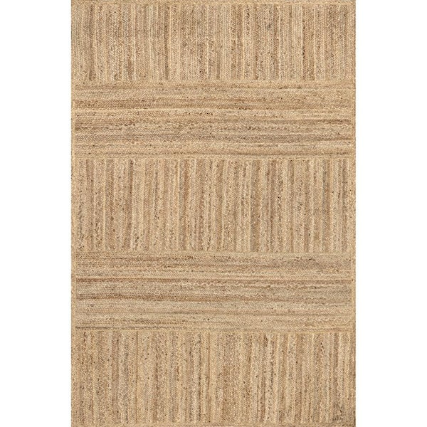 RUGS USA Alder Jute Natural 6 ft. x 9 ft. Indoor/Outdoor Patio Rug