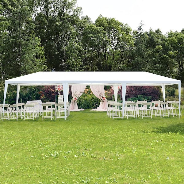 Costway 30 ft. x 10 ft. White Outdoor 