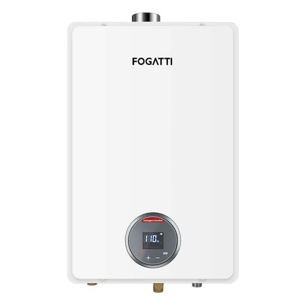 FOGATTI InstaGas Comfort CF170W 7.5 GPM 170,000 BTU Residential Natural Gas Tankless Water Heater, Indoor White