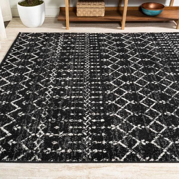 Moroccan White & Black Custom Rug, Diamond Azilal Rug,Bohemian Rug,Moroccan outlet Carpet,Hand Woven Rug,Home style, Boucharouitte Rug, Boho Rugs