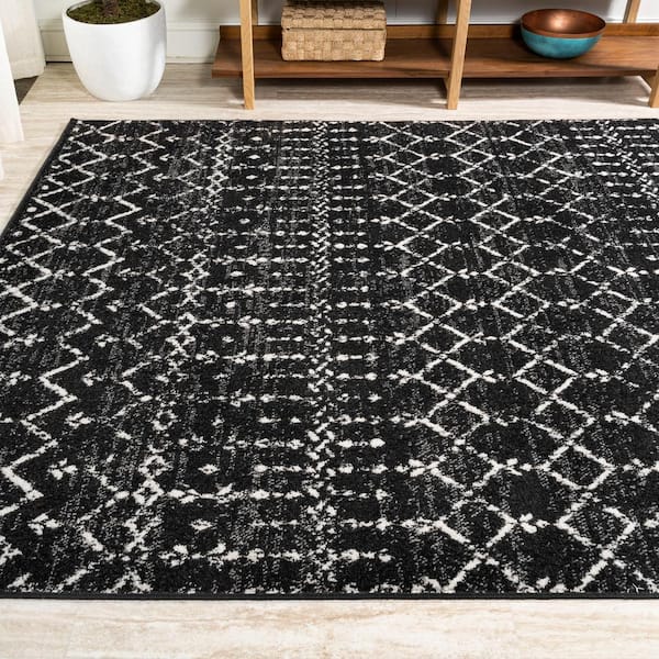 Moroccan White orders & Black Custom Rug, Diamond Azilal Rug,Bohemian Rug,Moroccan Carpet,Hand Woven Rug,Home style, Boucharouitte Rug, Boho Rugs