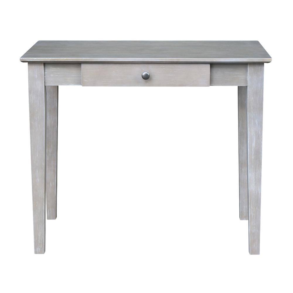 Gray Wood Desk with Drawer and Chair Set