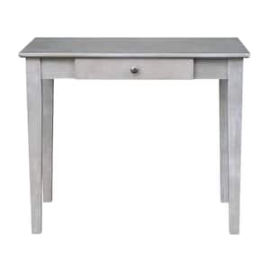 36 in. Weathered Taupe Gray Wide Solid Wood Student Desk