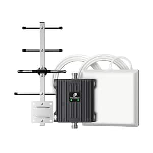 Dual Band Cell Phone Signal Booster 4G LTE and 5G with 65dB Cellular Repeater High Gain Antennas Up to 4,500 sq. ft.