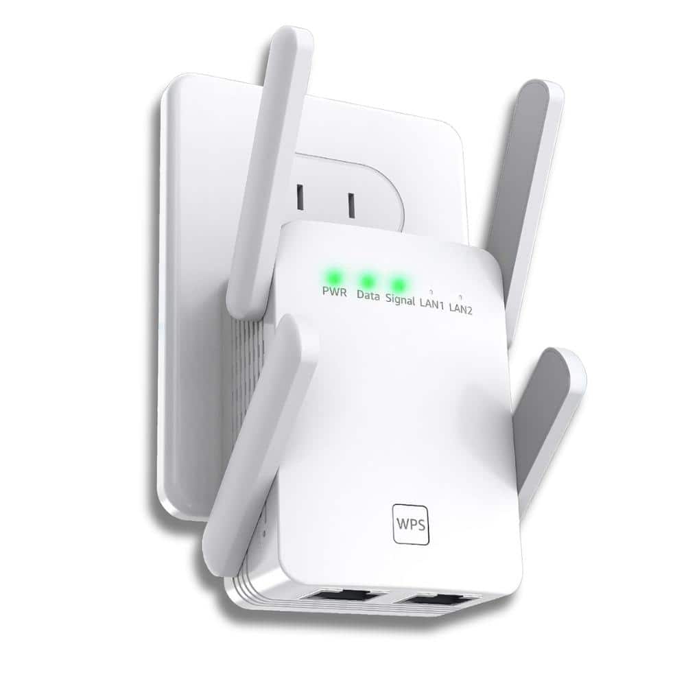 WiFi Signal Booster,Super WiFi Signal Boost Internet Device,Up to 300Mbps  Speed WiFi Repeater,2.4G Network with Integrated Antennas LAN Port &  Compact