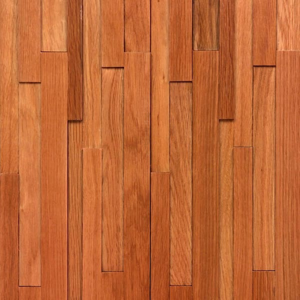 Nuvelle Deco Strips Gunstock 3/8 in. x 7-3/4 in. Wide x 47-1/4 in. Length Engineered Hardwood Wall Strips (10.334 sq. ft. /case)