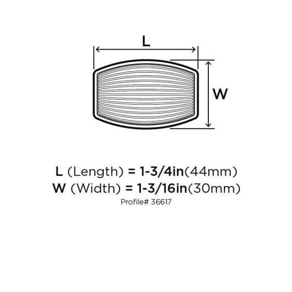 Satin Nickel Ribbed T-Handle Cabinet Knob with Mounting Hardware