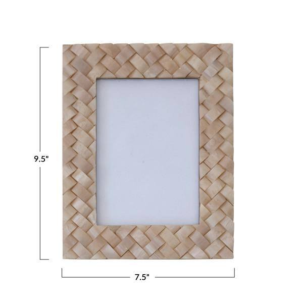 Ivory Woven Resin 7.5" x 9.5" Photo Frame