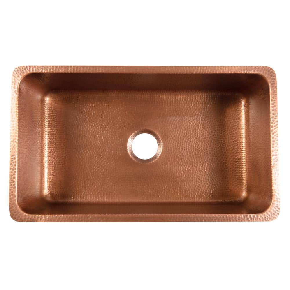 Rivera Copper 31" Farmhouse Single Bowl Undermount Sink