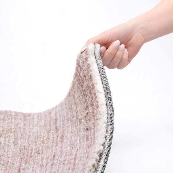 Dream Shag Premium Machine Washable Abstract ADS817 Blush 10 ft. x 14 ft. Area Rug