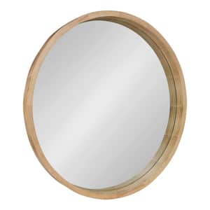 Medium Round Natural Contemporary Mirror (30 in. H x 30 in. W)