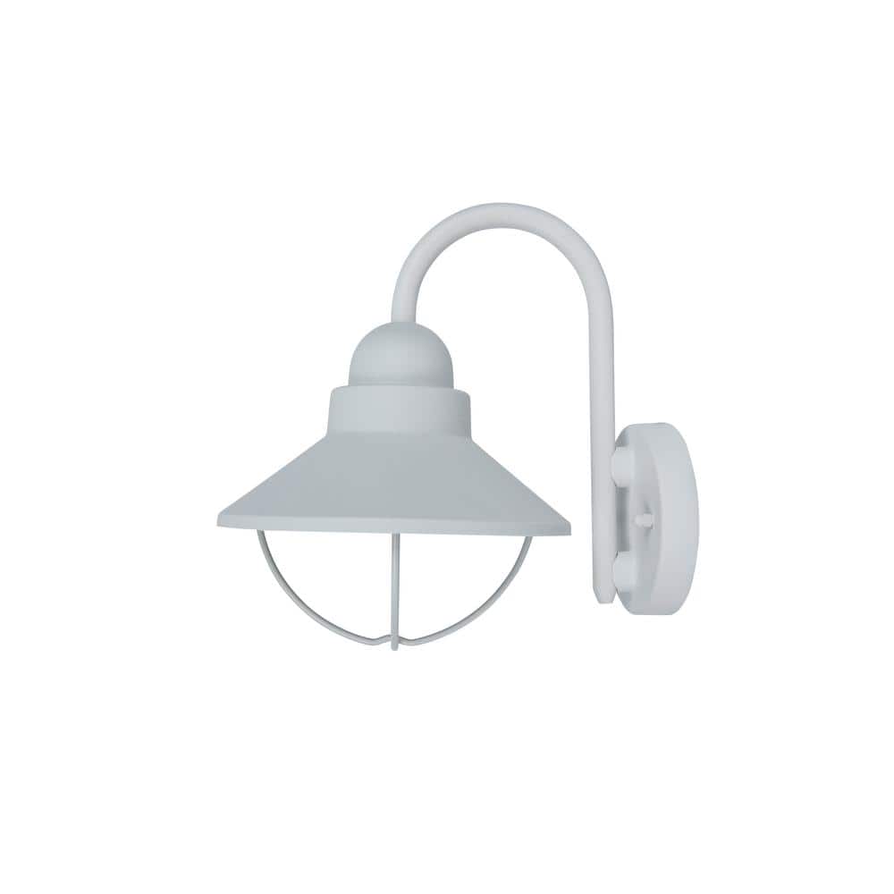 Lutec Coastal Cape Cod White Outdoor Integrated LED Wall Mount Barn Light Sconce for sale online 