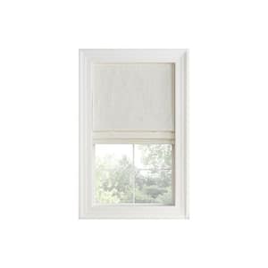 Branches Off White Cordless 100% Blackout Polyester Roman Shade - 31 in. W x 64 in. L