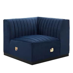 Navy blue corner online chair