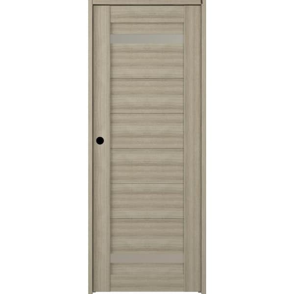 Belldinni Perla 36 in. x 83.25 in. Right-Hand Frosted Glass Shambor ...