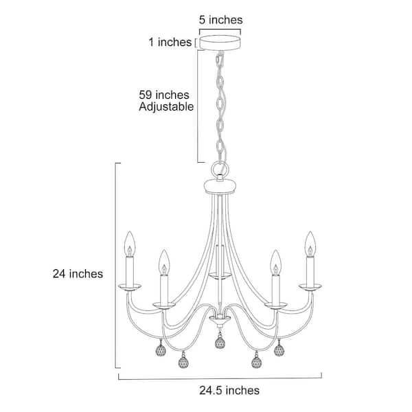 Uolfin Modern Island Candlestick Chandelier Light Delilah