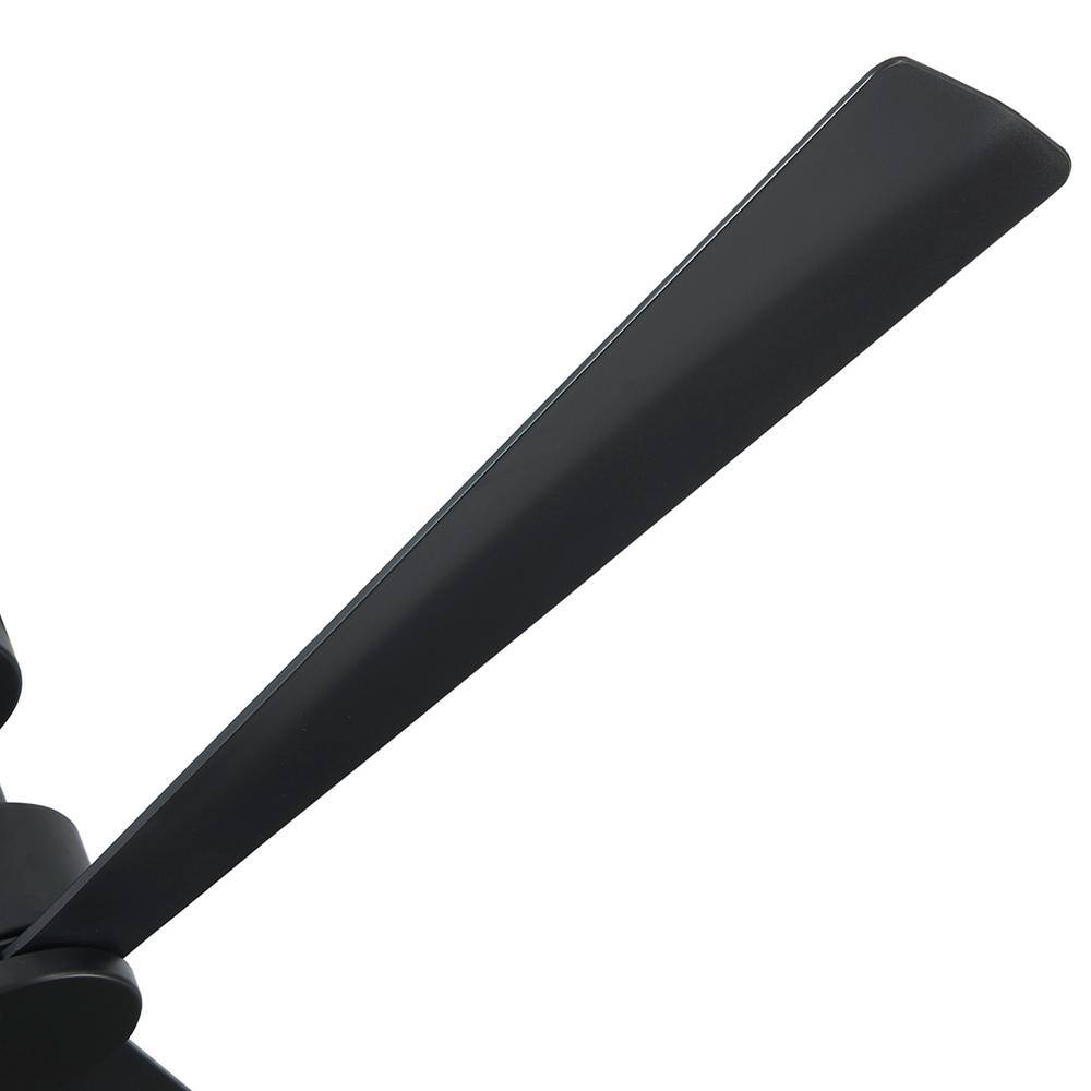 52-Inch Matte Black Reversible 3-Blade Ceiling Fan with Remote