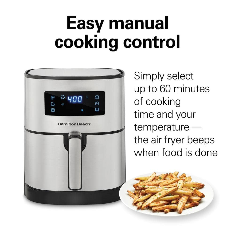 Hamilton Beach 5.8 Quart Stainless Steel Digital Air Fryer