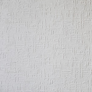 Edward Paintable Supaglypta White & Off-White Wallpaper Sample