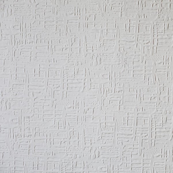 Anaglypta Edward Paintable Supaglypta White & Off-White Wallpaper Sample