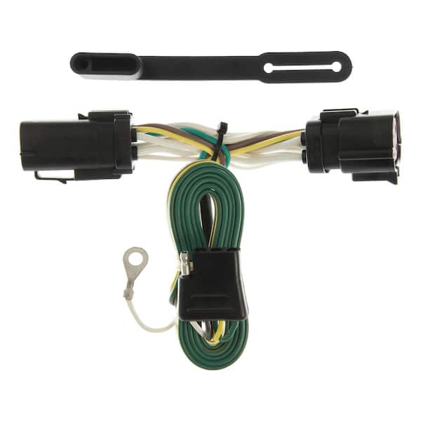 CURT Custom Vehicle-Trailer Wiring Harness, 4-Way Flat Output, Select Ford F-150, F-250, Quick Electrical Wire T-Connector
