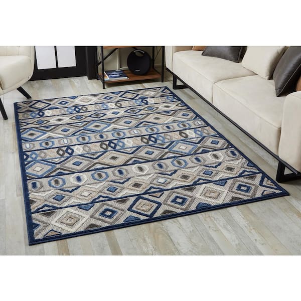Navy Blue Tribal Hallway Runner Rugs Bedroom Aztec Carpet Entrance Mats LAST FEW 