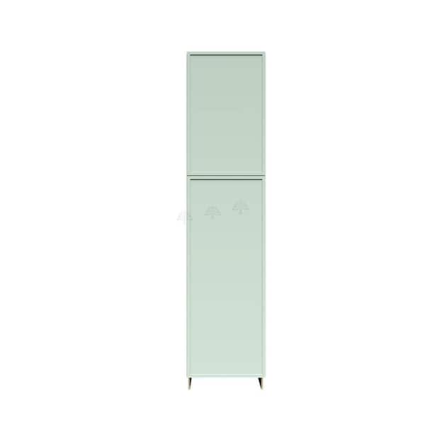 Slim Shaker Assembled 18 in. W x 84 in. H x 27 in. D Pantry Kitchen Cabinet in Green