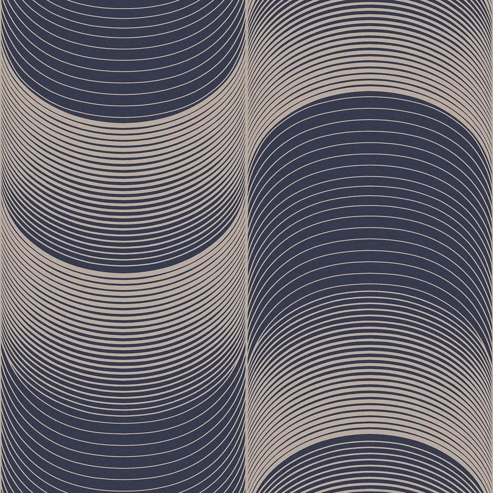 Graham & Brown Eclipse Navy Blue Removable Wallpaper Sample 11506594