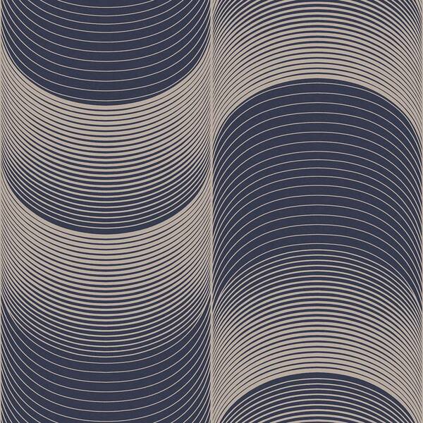 Graham & Brown Eclipse Navy Blue Removable Wallpaper Sample