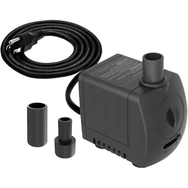 Submersible Pump 150 GPH Ultra Quiet with Dry Burning Protection High Lift for Fountains Hydroponics Ponds Aquariums