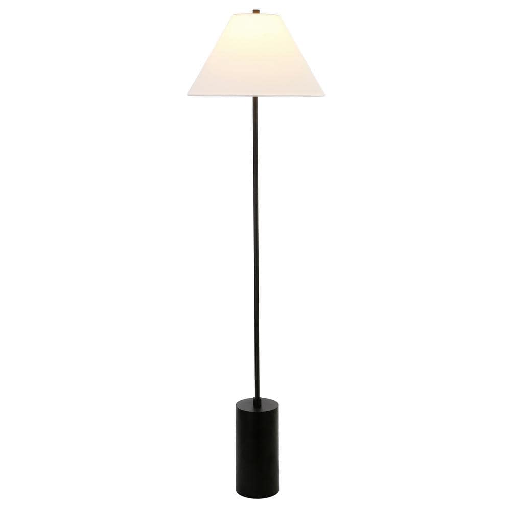 Sleek Blackened Bronze Adjustable Contemporary Floor Lamp