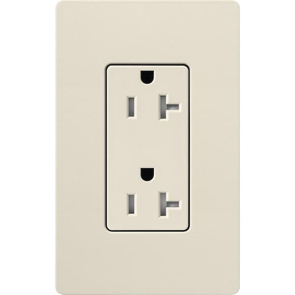 Claro 20-Amp Tamper-Resistant Duplex Receptacle, Pumice (SCRS-20-TR-PM)
