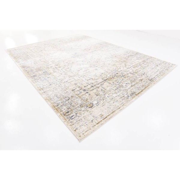 Unique Loom Augustus Naples Ivory 9 0 x 12 0 Area Rug 3135924