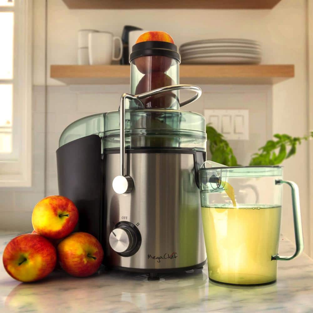 MegaChef Silver Electric Centrifugal Juicer with Variable Speed