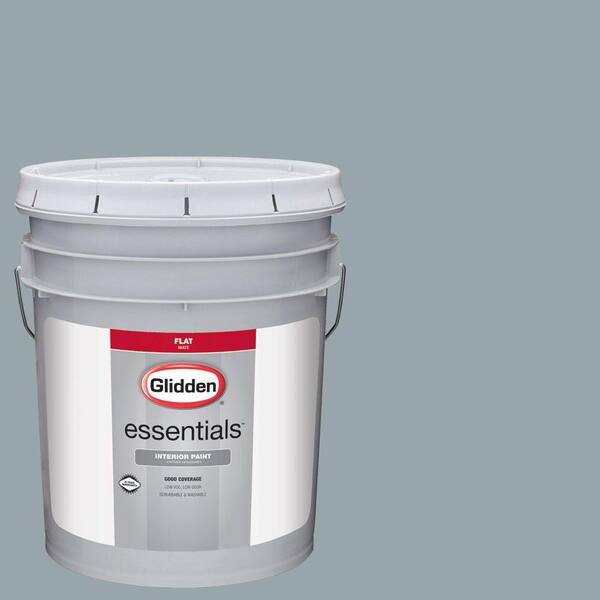 Glidden Essentials 5 gal. #HDGCN24D Wintery Grey Flat Interior Paint