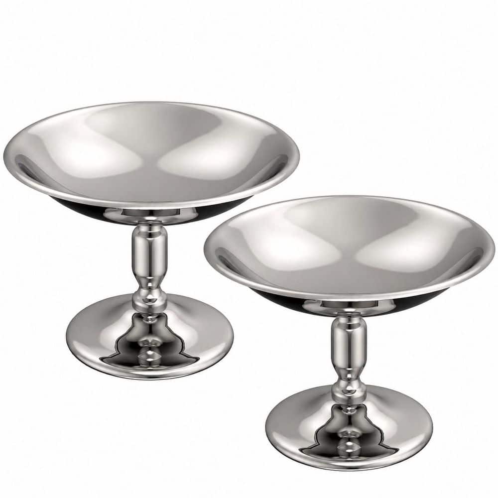 Stainless Steel Mini Footed Dessert Cups Set of 2 for Ice Cream Parfait Sundae Trifle Nuts, 2.95 In. price history on PriceWatchPro