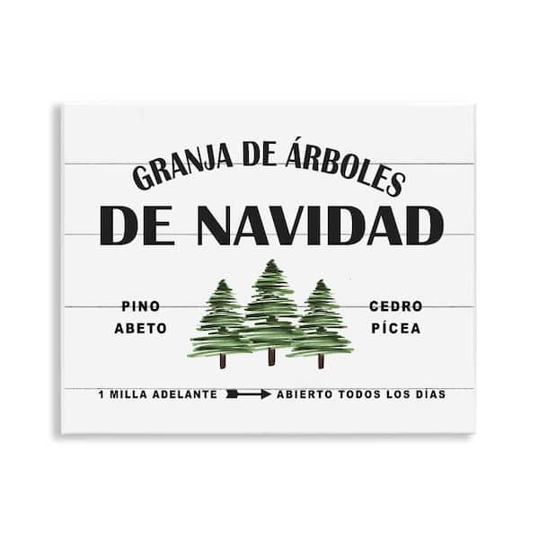 Stupell Industries Christmas Tree Farm by Lettered and Lined Unframed Wall Plaque Abstract Graphic Art Print 11 in. x 14 in.