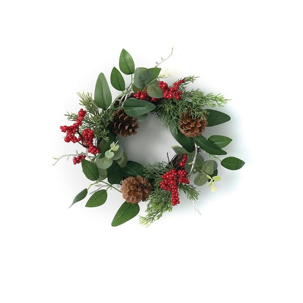 SULLIVANS 12" Artificial Pine and Berry Mini Wreath