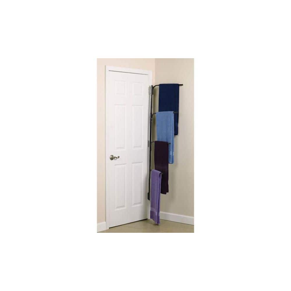 Matte Black Steel Hinge-It Clutterbuster Towel Bar