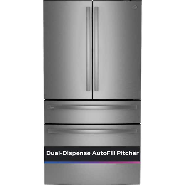 Profile 29 cu. ft. Smart 4-Door French-Door Refrigerator Stainless Steel w/Door in Door, Dual-Dispense AutoFill Pitcher