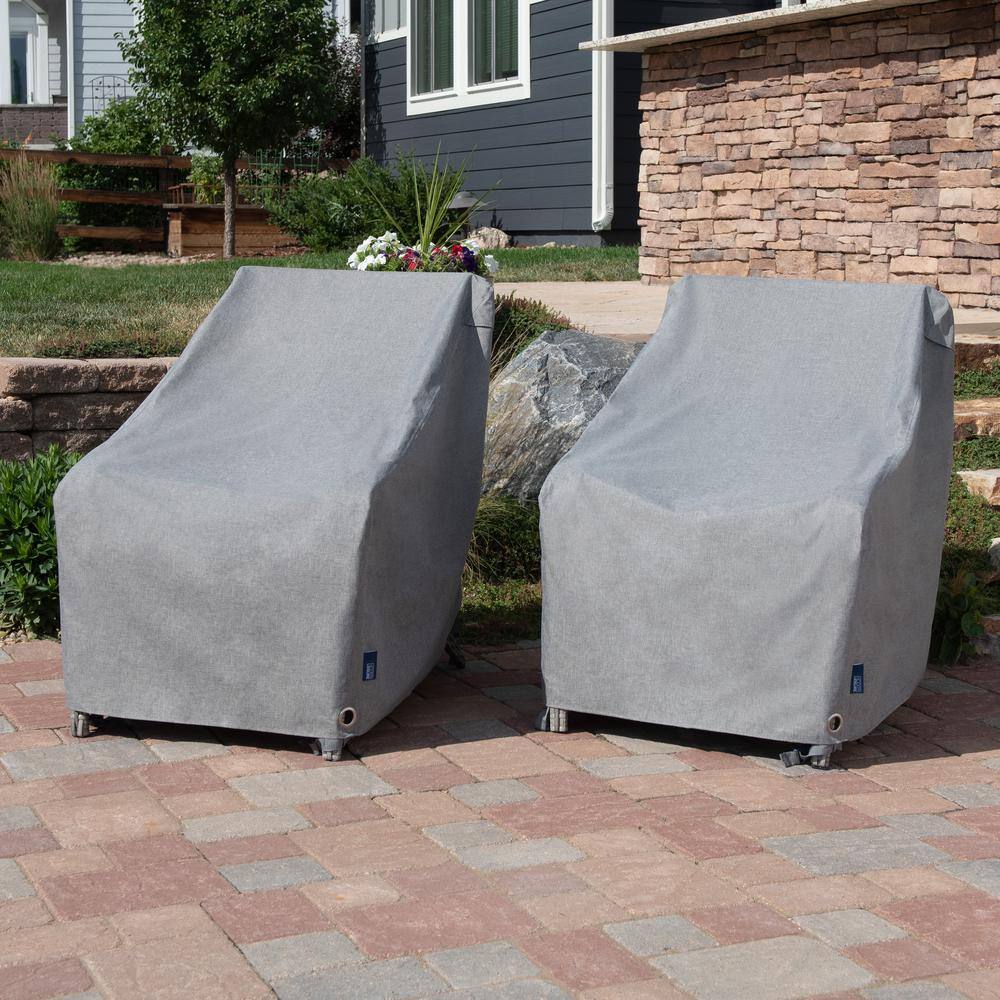 Granite Waterproof Polyester Patio Chair Covers, 2-Pack