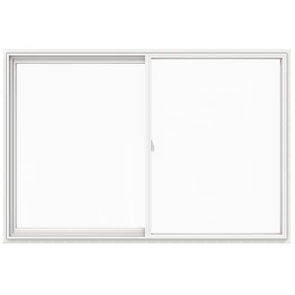 JELD-WEN 70 in. x 46 in. V-2500 Series White Left-Handed Sliding Vinyl Window with Fiberglass Mesh Screen
