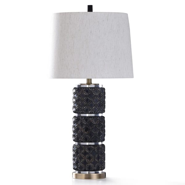 Brushed Brass Metal Bedside Lamp, Roswell Stainless Steel Table Lamp