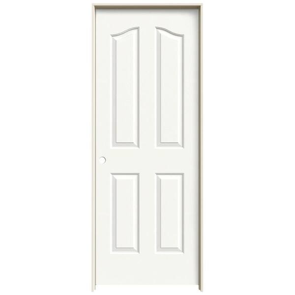 JELD-WEN 32 in. x 80 in. Provincial White Painted Right-Hand Smooth Molded Composite Single Prehung Interior Door