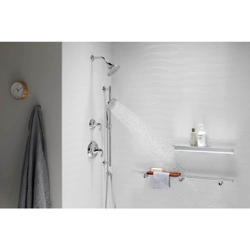Polished Chrome Multi-Function Wall Mounted Showerhead