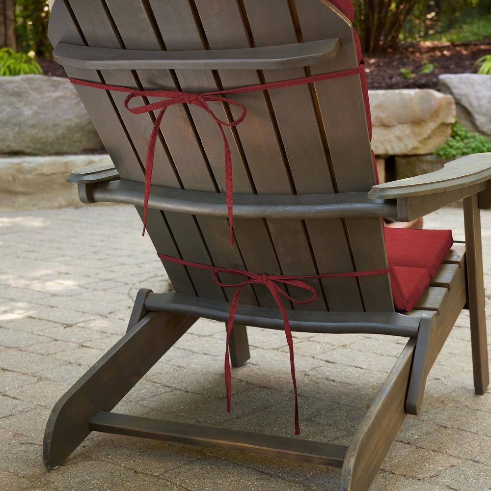 Ruby Red Foam Adirondack Chair Cushions, Set of 2, Water Repellent
