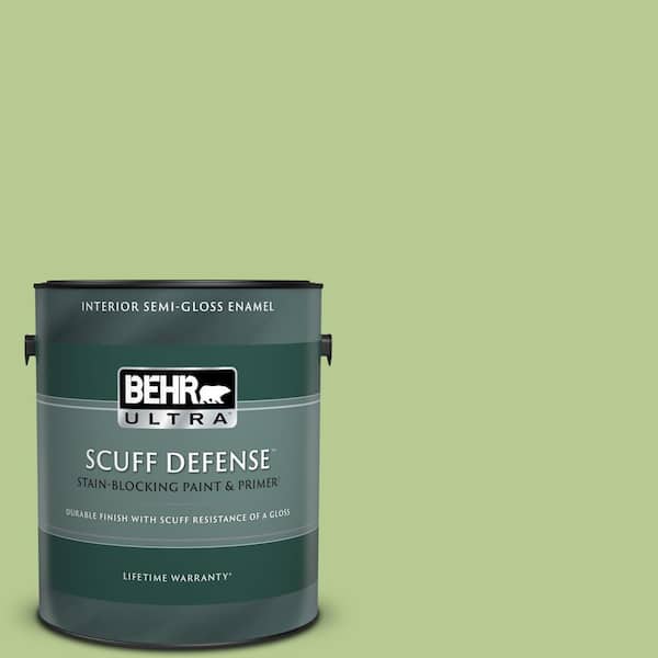 BEHR ULTRA 1 gal. #420D-4 Marsh Fern Extra Durable Semi-Gloss Enamel Interior Paint & Primer