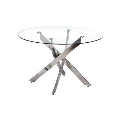 Round Glass Kitchen Dining Tables Room Furniture The Home Depot Round Glass Kitchen Dining Tables, 60 Round Glass Dining Table Canada